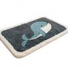 Cute Cartoon Animal Plush Bath Mat Non-Slip Absorbent Rug Bathroom Sink Area Bedroom Bedside Doorway