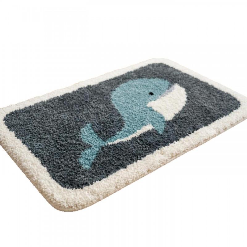 Cute Cartoon Animal Plush Bath Mat Non-Slip Absorbent Rug Bathroom Sink Area Bedroom Bedside Doorway