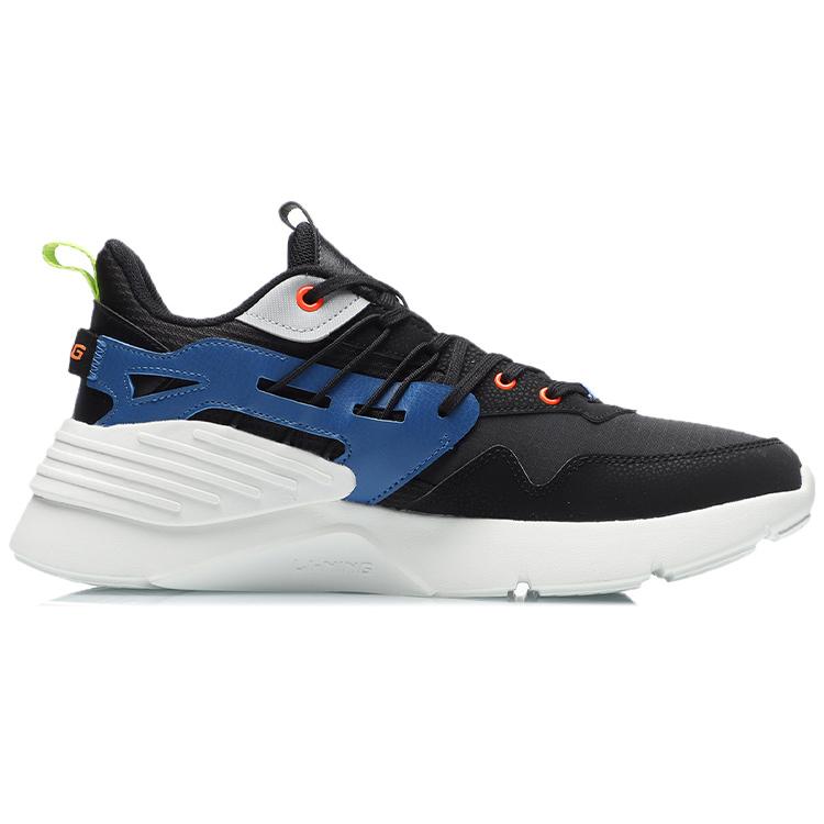 New LiNing EXD Lite Low Top Casual Athletic Shoes Men's Black Blue AGLR005-3