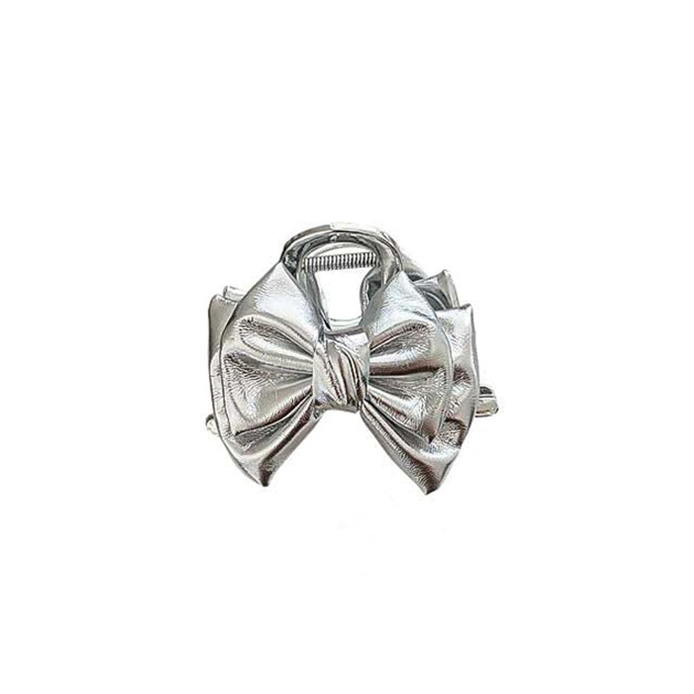 

Leather Bow-knot Hair Claw Elegant Hair Accessories New Bow Claw Clips for Thin Thick