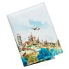 World Map Colorful Passport Cover with Traveling Built In RFID Blocking Passport Holder