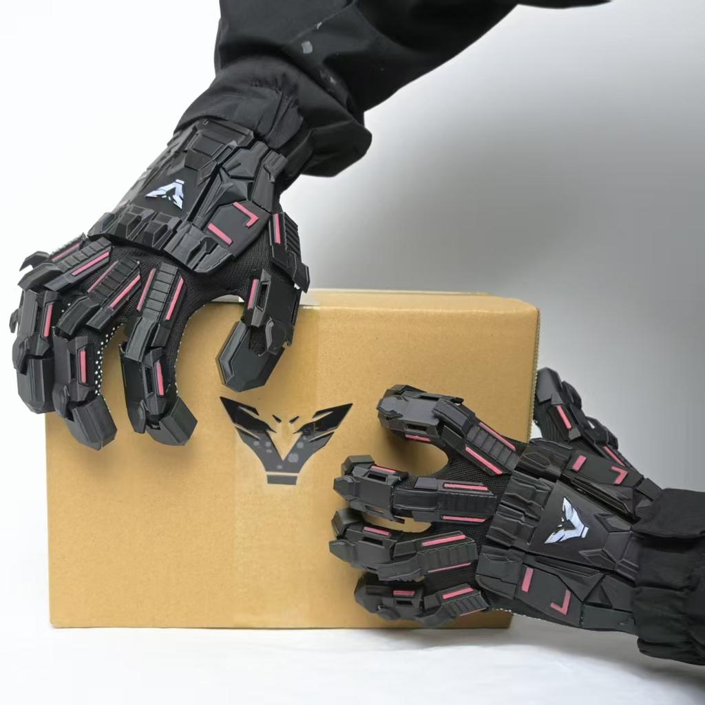 Guantes Mecánicos Tácticos de Impresión 3D Estilo Punk Mech Armadura de Ciencia Ficción Guanteletes Flexibles Usables Props para Juego de Rol Cosplay CS
