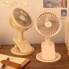 Rechargeable Clip Fan with LED Light Quiet Small Desk Fan 360 Degree Adjustable 3 Speeds Mini Personal Table Fan for Bed Office Camping