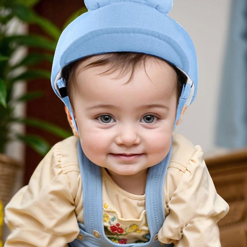 Prodyšná dětská bezpečnostní helma Klobouk Jednobarevný Lehký design Ochrana hlavy pro učící se chodit Batole Dítě