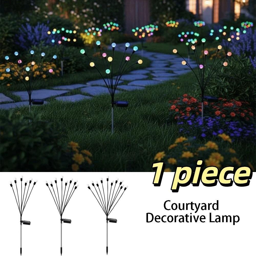 Wind Motion Solar Firefly String Lights IP65 Waterproof LED Garden Lights  Outdoor Atmosphere