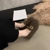 2026 Neue Herbst Winter Damen Baumwoll flache Schuhe Mode Runde Spitze zum Hineinschlüpfen Schuhe Damen Komfort Outdoor Warme Schuhe