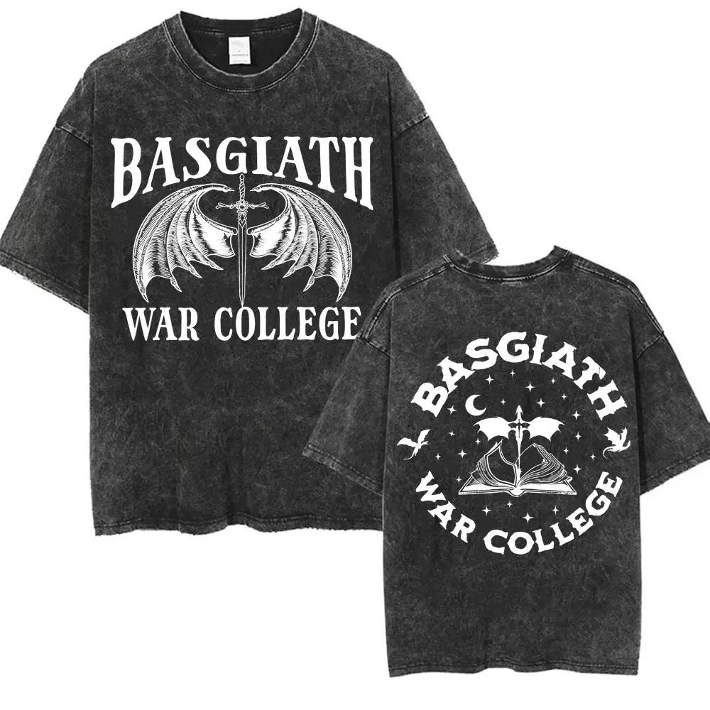 Bats Men and Women Night Court Retro Wash Vintage Loose T-shirt Fashion Trend Gothic Short-sleeve Street Clothing T Shirt