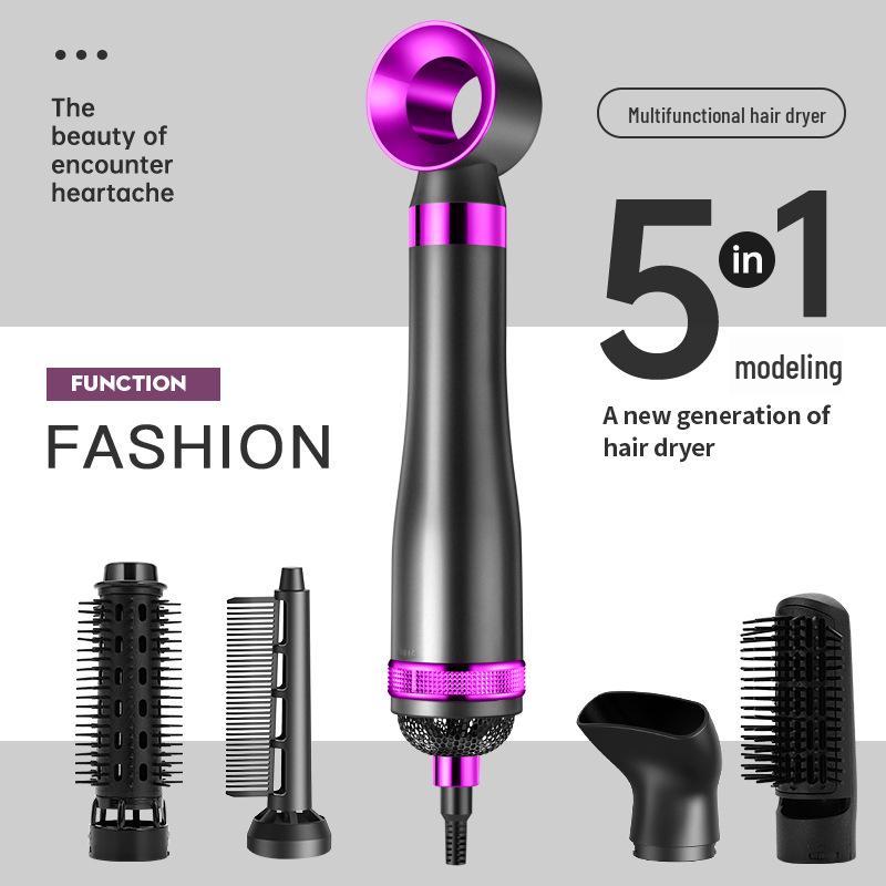 Электрическая расческа-стайлер 5-в-1: Выпрямляет, Завивает и Сушит Cross-border Supply (Default EU Standard)