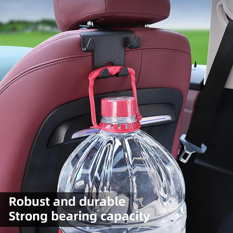 Car Seat Headrest Hook Carbon Fiber Mobile Phone Holder Vehicle Universal Holder Handbag Purse Coat Car Interior Accessories