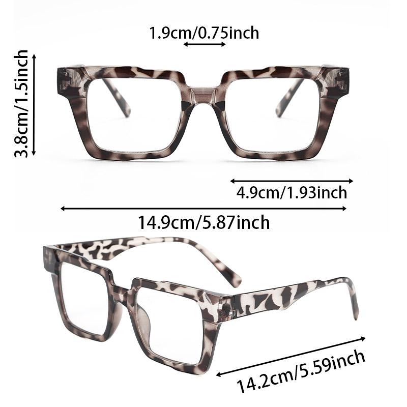 1/2 PCS Fashion Square Plastic Frame Classic Women Clear Glasses For Men Daily Life Take Photo Eyeglasses Clothing Accessories.