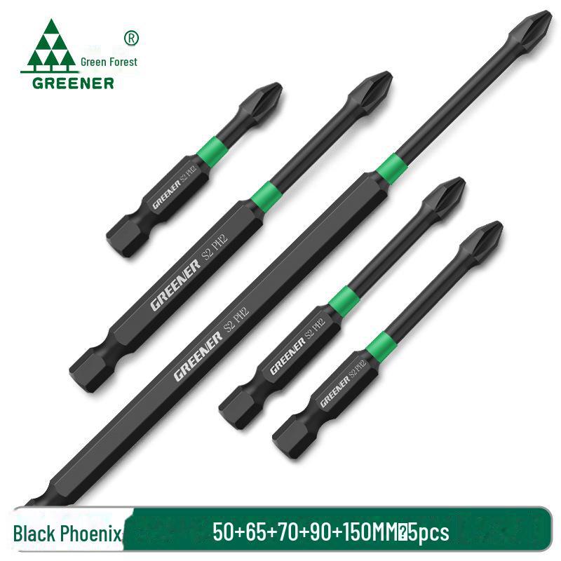 Green Forest High-Impact Magnetic Cross Hand Drill Set with German-Imported Screwdriver Bits