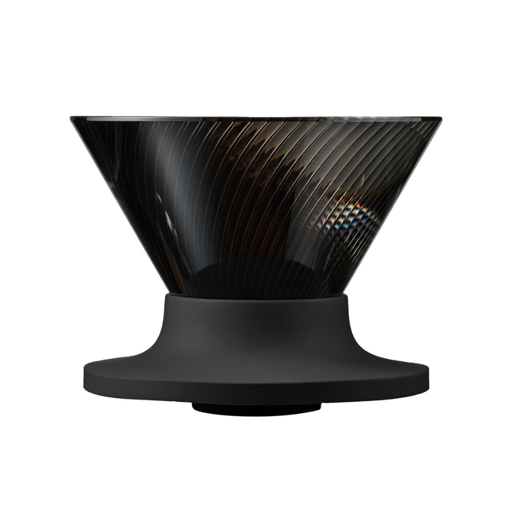HARIO V60 Dripper Cup Tritan Spiral Made in NEO, 1-2 Capacity, Resin, Ribs, Black, Japan, VDN-01-B чёрный