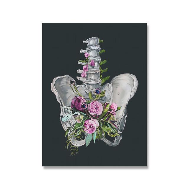 Anatomical Art Breast Heart Pelvic Thoracic Chest Nordic Poster Doctor's Office Decorative Mural
