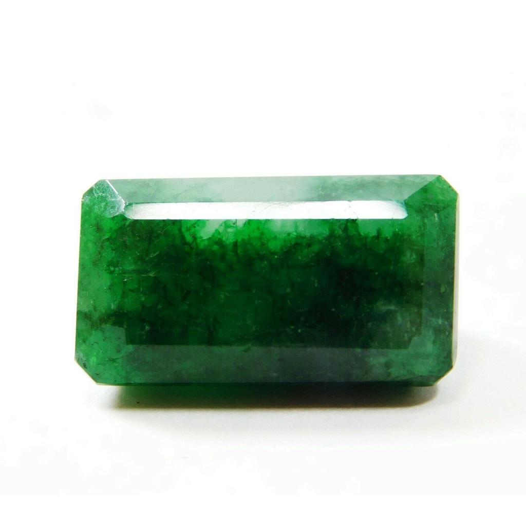 Natural Colombian Green Emerald 24.65 Ct CERTIFIED Loose Gemstone Emerald Cut A-304