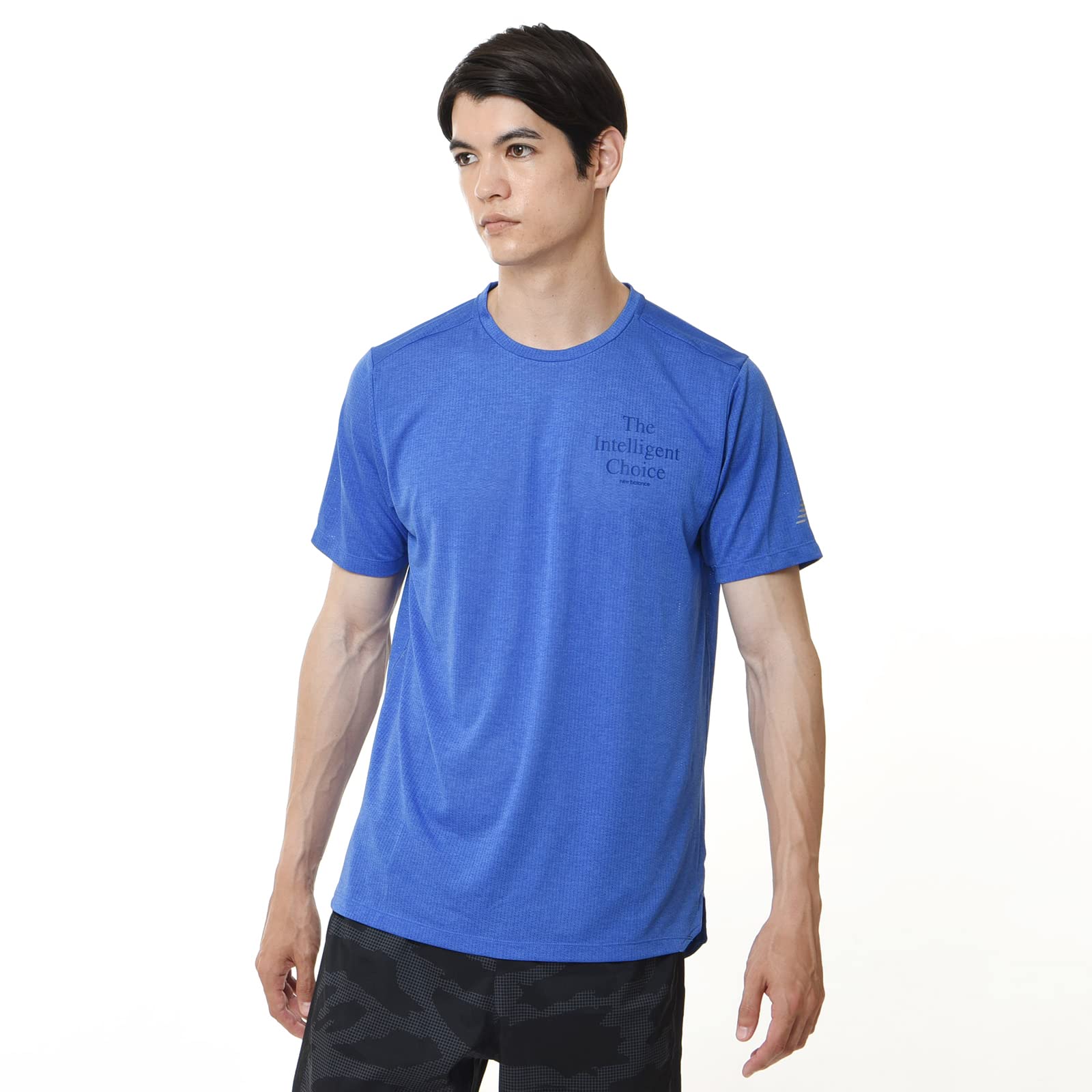 

Impact Run Graphic Sleeve MT21277 С коротким рукавом MBH Синий M [New Balance] Футболка Футболка Футболка (Морской вереск)