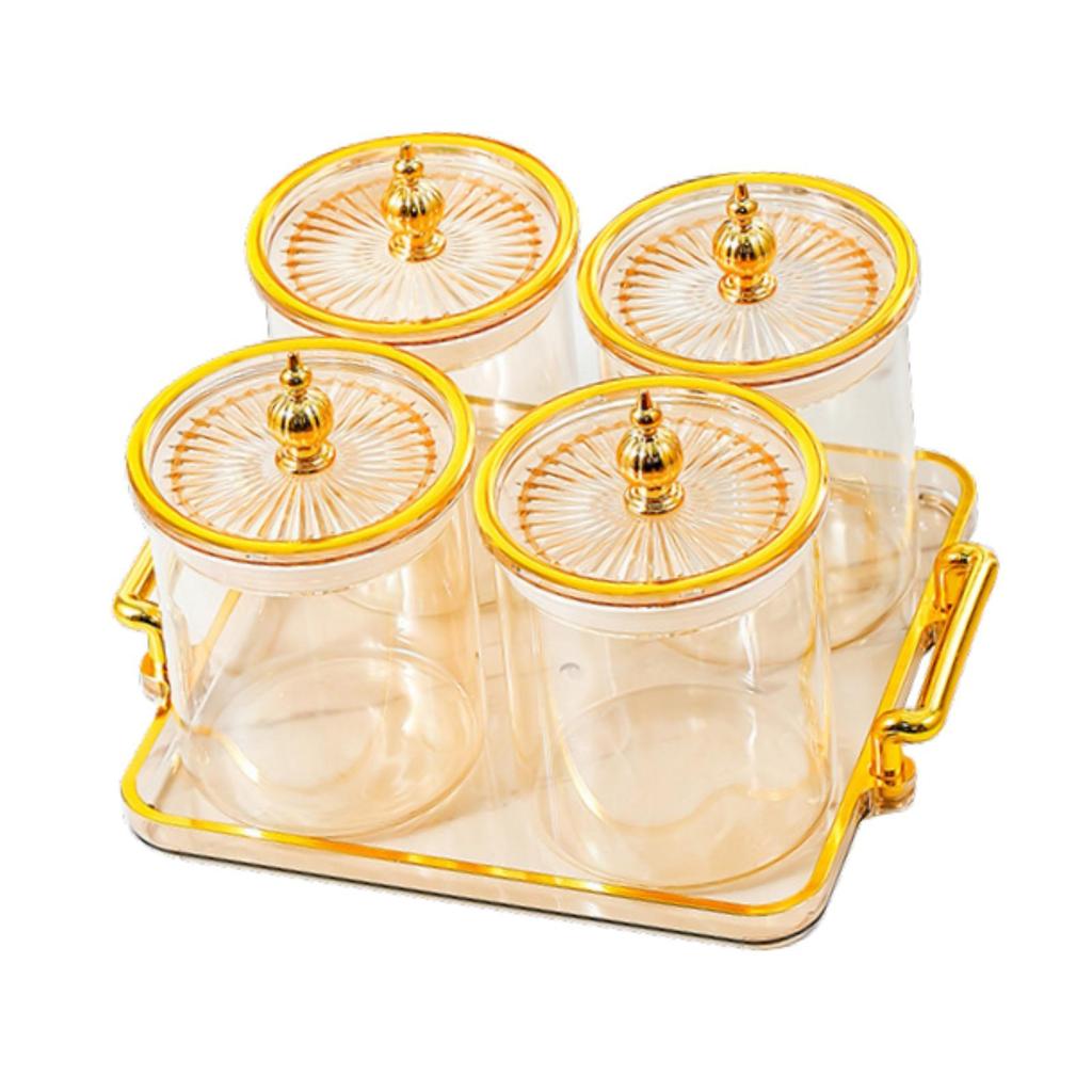 Dry Fruit Tray with Lid Snack Candy Dish Appetizer Tray Kitchen Spice Jars for Dining Room Kitchen Holiday Living Room Home