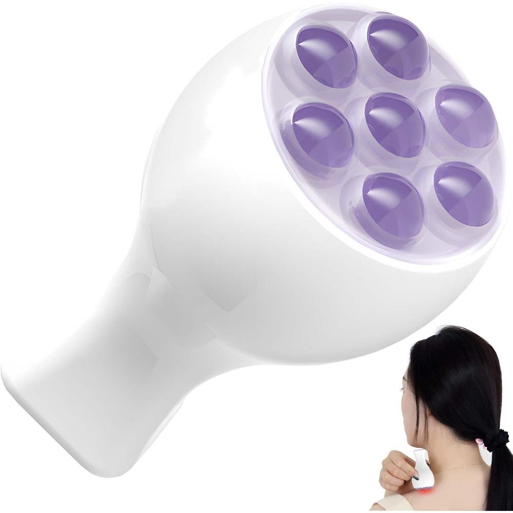 Handheld Face Roller 7 Jade Beads Facial Massager Skin Tighten Lifting Promotes Face Cream Absorption Portable Comfortable Grip