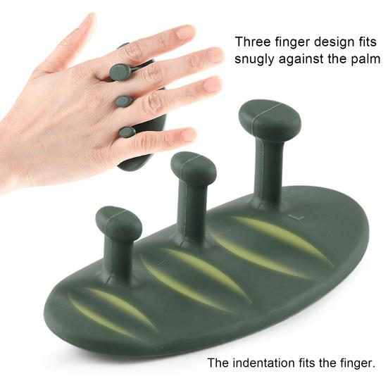 1 Pair Anti-Slip Silicone 3-Finger Workout Grips Men Women Hand Palm Weight Dumbbell Deadlift Pull-Up Grippers Gym Training Exercise
