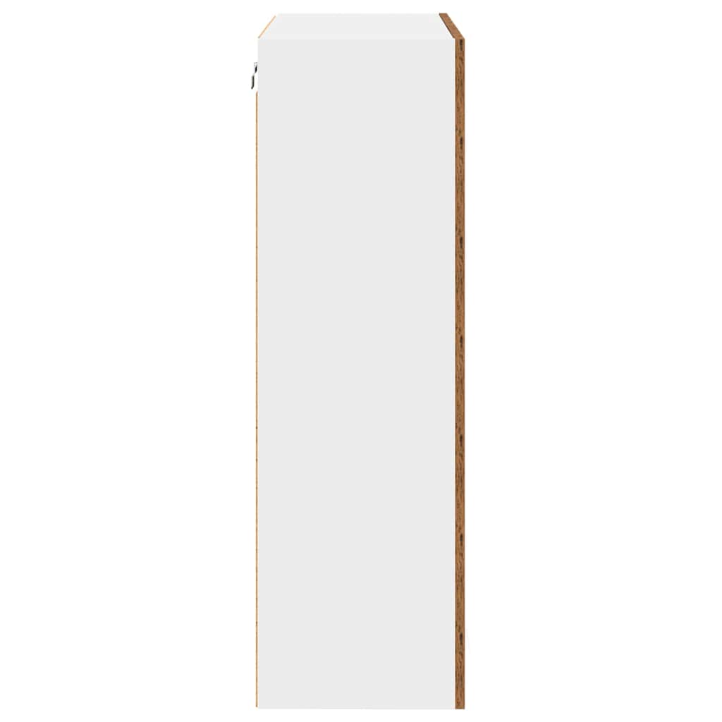 Hanging Cabinet with Door Rustic Wood Finish 60 X 31 X 100 Cm Engineered Wood