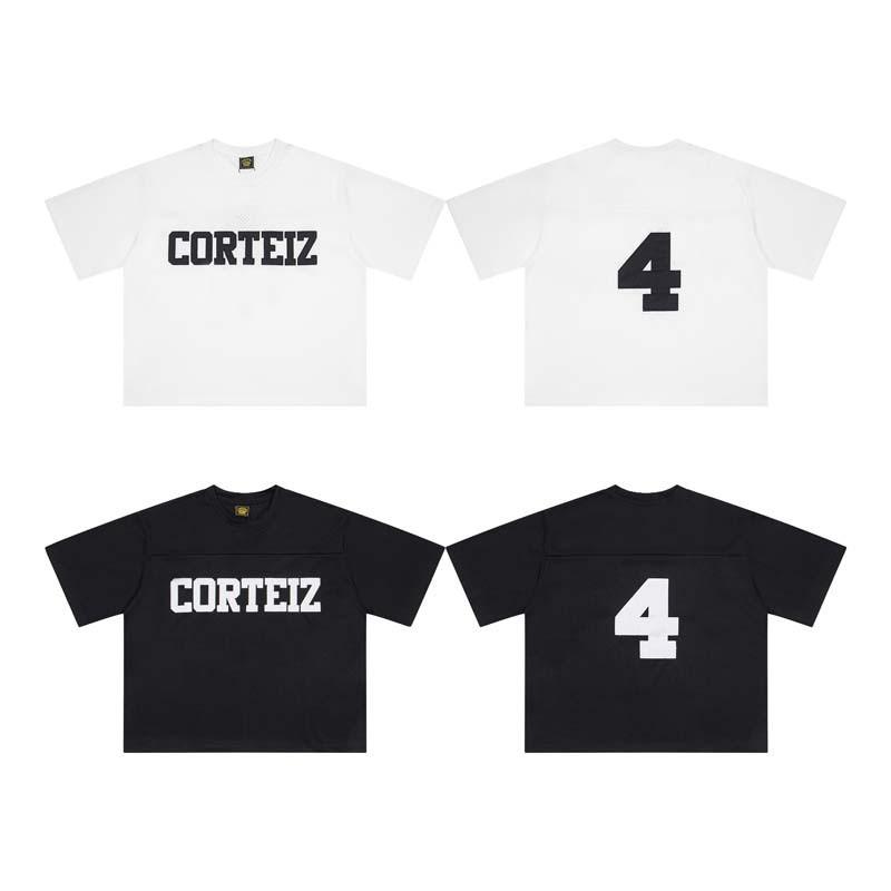 26S Streetwear Graphic T-Shirt Men Women Loose Fit Short Sleeve V-Neck Tee