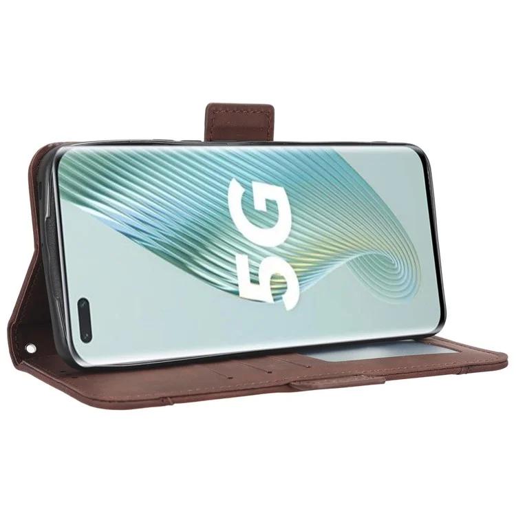 For Honor Magic5 Pro 5G PU Leather Protective Stand Cover Multiple Card Slots Wallet Phone Case