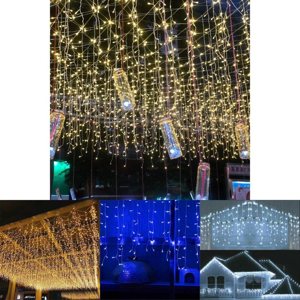 13-130ft Vorhang Eiszapfen Lichter LED Lichterkette Weihnachten Innen Außen Hochzeit Party Lichterkette
