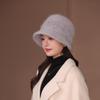 Autumn and Winter Warm Rabbit Fur Hat Women's Middle-aged and Elderly Cold-proof Ear Protection Hat Fashion Knitted Hat