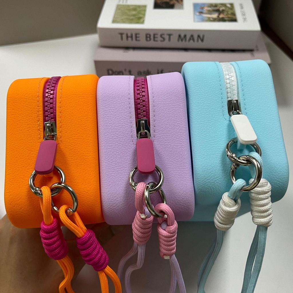 Multicolor Silicone Square Makeup & Toiletries Bag