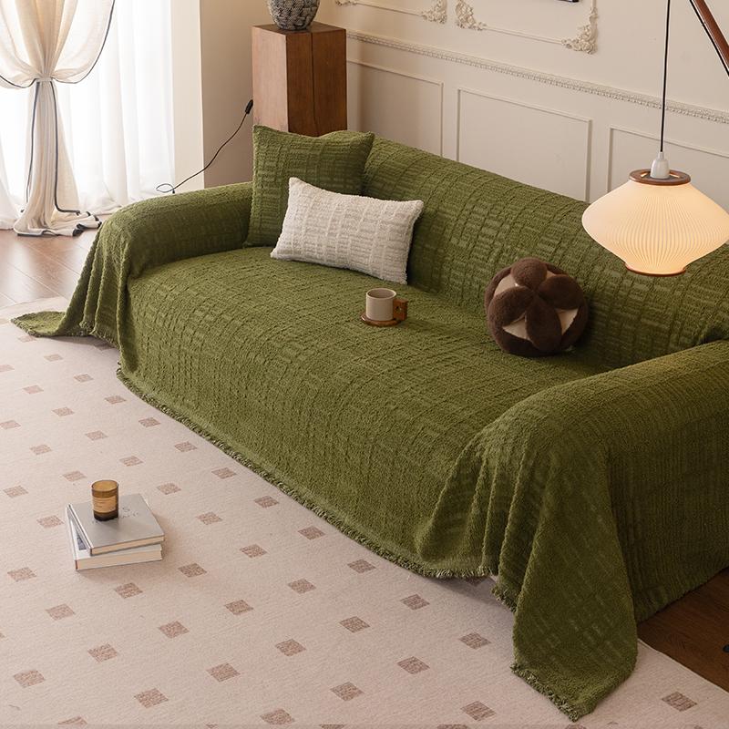 1Pc Sofa Cover Thickened Autumn And Winter Solid Color Non-Slip Wear-Resistant Warm And Dustproof Seat Cushion Home Textile