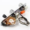 Domofa Loaded Telecaster Electric Guitar Control Plate Pre-wired 3-Way Switch 500K Potentiometer Tone Volume Knobs Wiring Harness Chrome