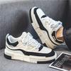 Men's Shoes Board Shoes New Low-top Casual Shoes Autumn and Winter Thick-soled Heightening Flat Shoes Retro Contrasting Sports White Shoes