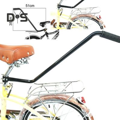 Entrenador de seguridad para bicicletas para niños, mango antideslizante de metal resistente, barra de empuje de equilibrio para aprendizaje de ciclismo para niños, accesorios auxiliares para andar en bicicleta