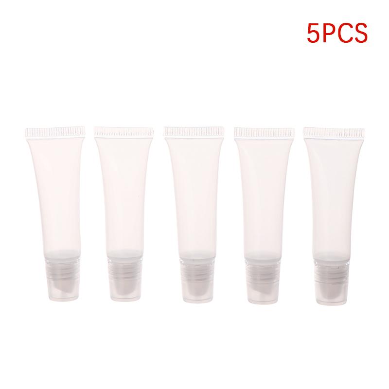 10PCS Clear 10Pcs 5Ml 5M Empty Lip Gloss Tubes Lipstick Tube Lip Balm Soft Tube Makeup Squeeze Lip Gloss Container Bottle