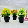 Small Faux Orchid Plant Plastics Potted Plant Window Dressing For Decor Hotel
