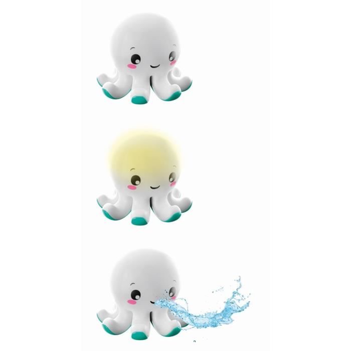 Baby Clementoni Interactive Bath Toy - Colin the Luminous and Musical Octopus