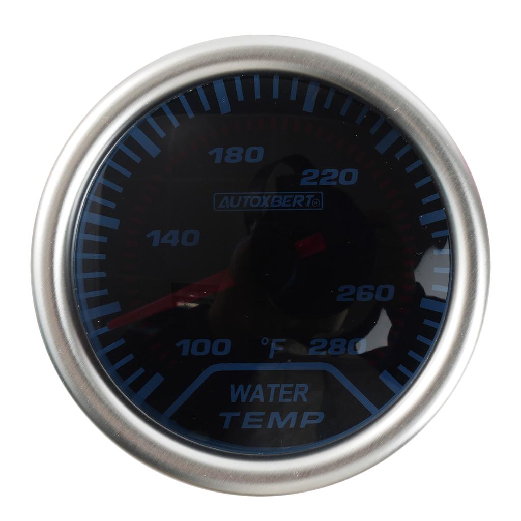 2" 52mm Water Temperature Gauge 100-280℉ Water Temp Meter LED Backlight With 1/8" NPT Sensor For Car Boat Marine Truck Universal