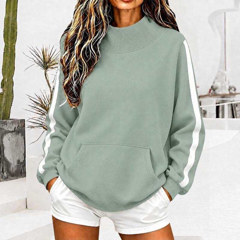 JPNTKY Women's Long Sleeve High Neck Fashion Casual Autumn Winter Hoodie