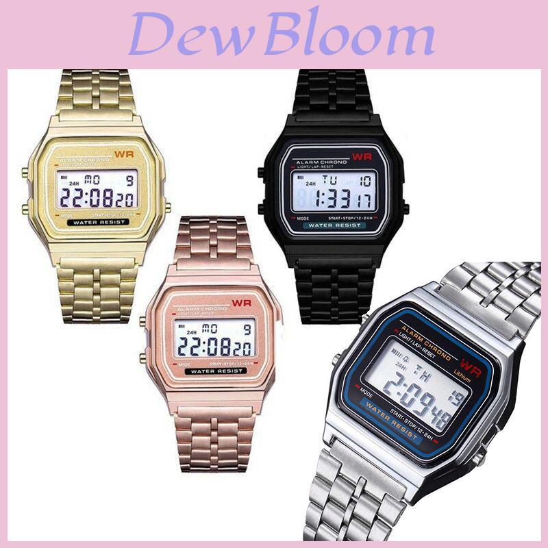 Stilvolle Und Trendige LED Digitaluhr WR F91w Stahlarmband A159 Modische Uhr