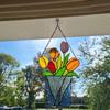 Flower Stained Window Hangings Stunning Handicrafts Flower Suncatcher Flower Lovers Thanksgiving Gifts For Window Decor