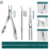1/2/3Pcs Stainless Steel Toenail Clippers Set With Ergonomic Handle,Includes Wide Mouth Angled Scissors,Nail File Cuticle Tool