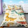 Cute Dinosaur Bedding Set, Cartoon Kids Dino Duvet Cover Pillowcase, for Boys Girls Bedroom Decor Twin Full 2/3Piece Bed Set