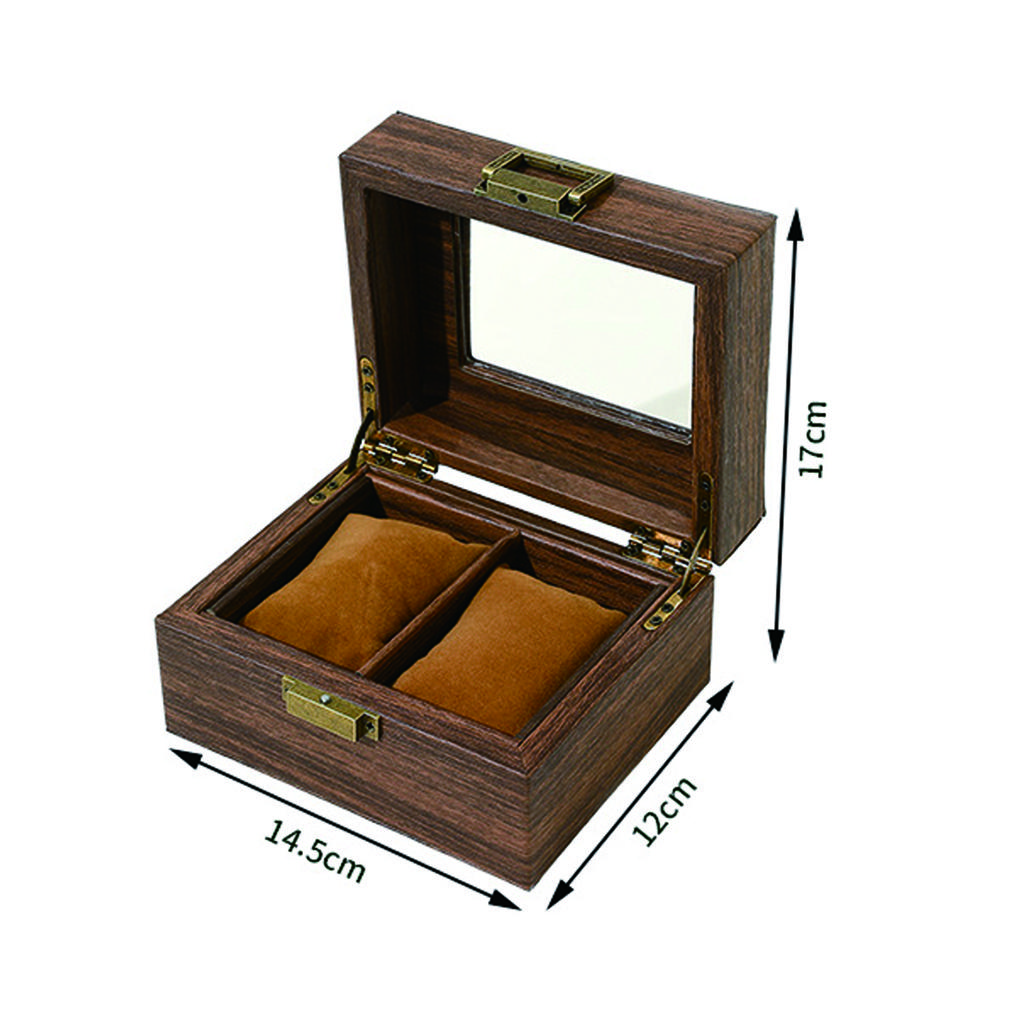 Eco-Friendly Leather Classic Best Selling Style Dust-Proof Watch Storage Display Box With Lock Glass Window Watch Box