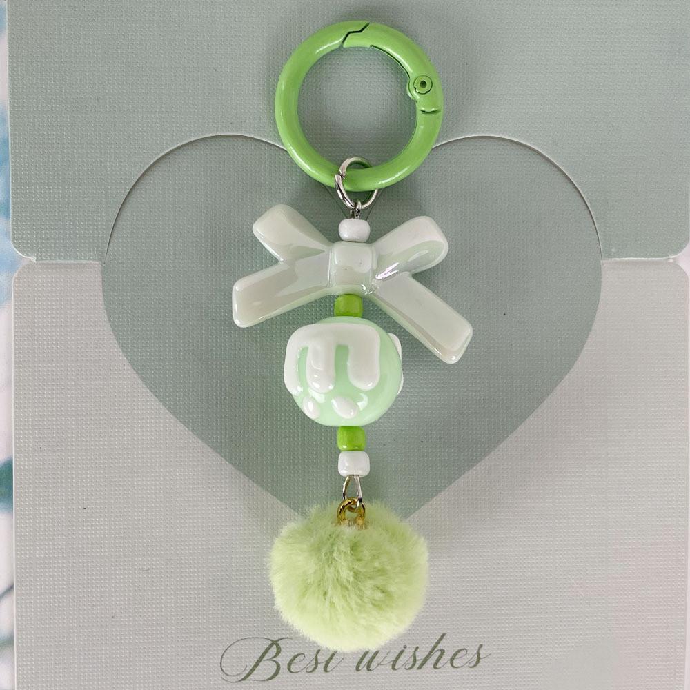 Plastic Keychain With Colorful Ball Decor For Kids And Teens