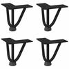 VidaXL Hairpin Legs for Coffee Table 4 Pieces Black 10 Cm Solid Steel 4012428