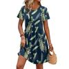 Dresses For Women Short Sleeve O Neck Casual Dresses Waist Maternity Dress With Pockets