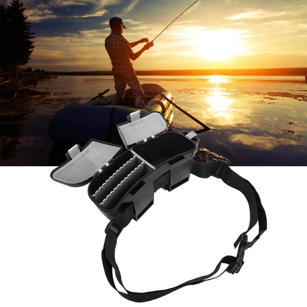 Adjustable Belt Fishing Waist Bag Removable Dividers Fishing Lures Box for Anglers