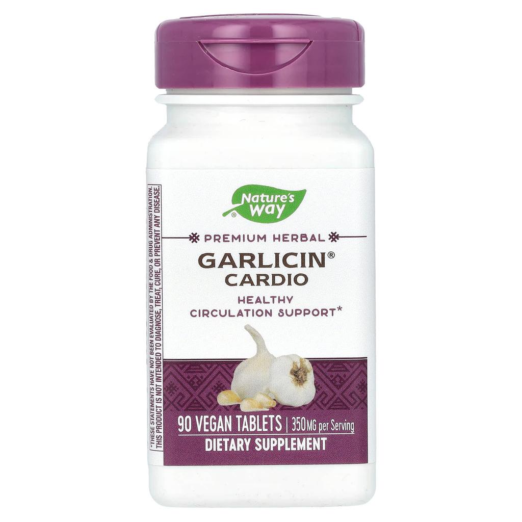 Nature'S Way, Garlicin Cardio, 350Mg, Vegan Tablets, 90 Tablets