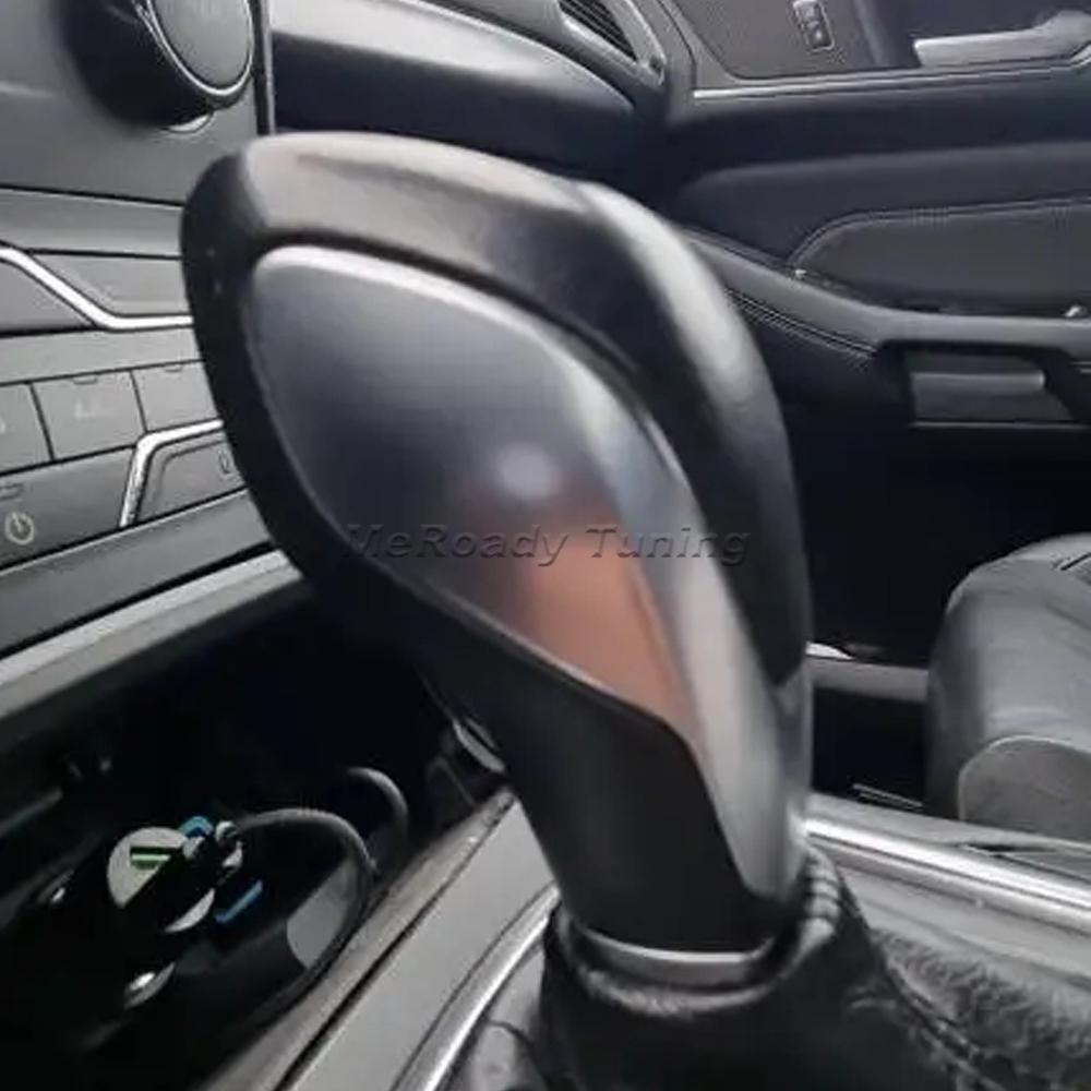 Kožená hlavice řadicí páky hlavice řadicí páky pro Ford Mondeo Fusion Ecosport Edge S-max 2013-2018 interiérové ​​doplňky