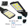 LED Wall Street Lamp 108 LED Solar Lights Outdoor with 3 Mode Waterproof Motion Sensor Security Lighting for Garden Patio Path