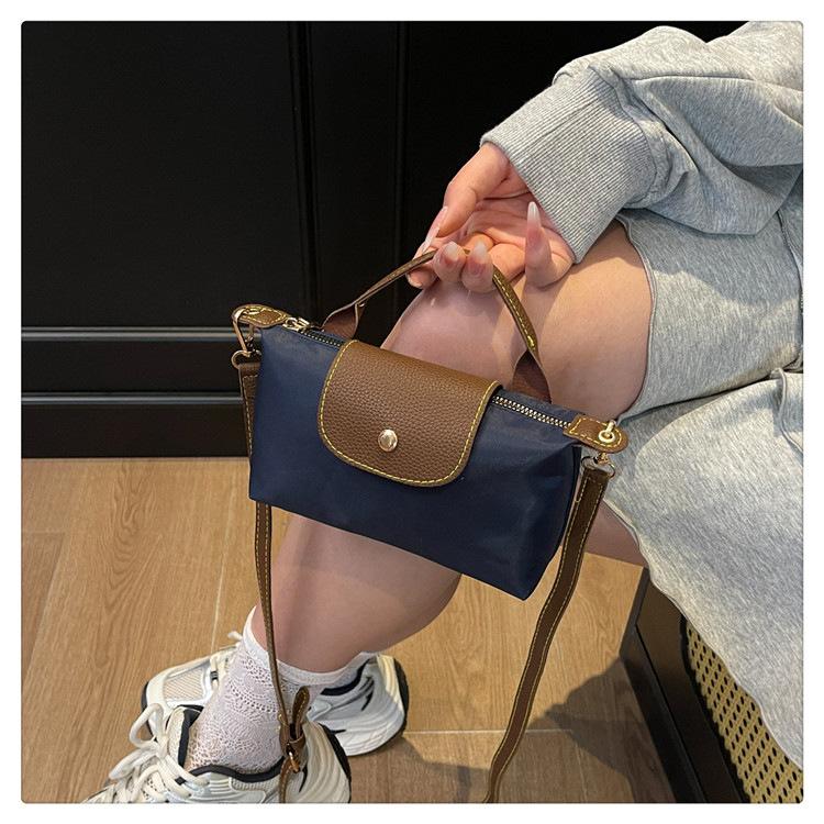 Neue Farbe Block Canvas Knödeltasche für Damen Lässig Outdoor Quadratisch Crossbody Schulter Handtasche KTB
